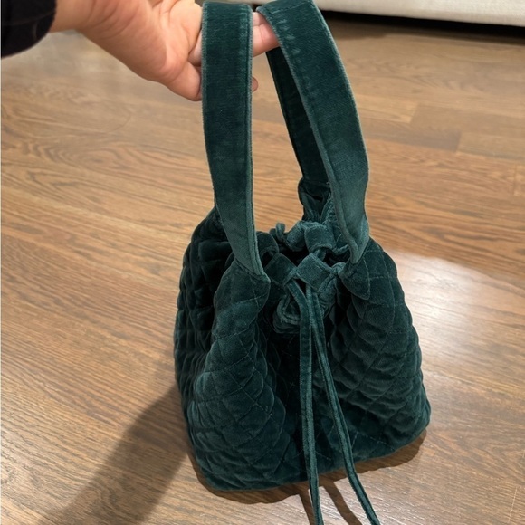 GAP Green Velvet Diamond Purse vintage - Picture 3 of 5